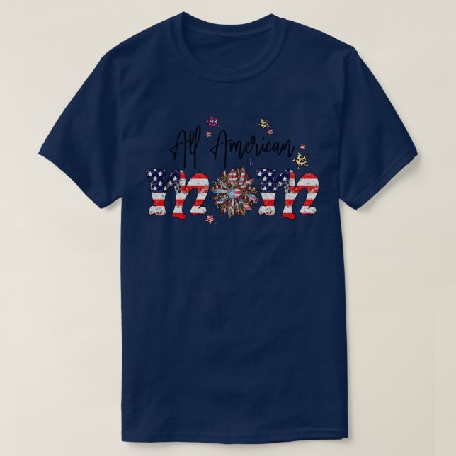 Alla amerikanska solglasögon i MAMMA USA för match T Shirt (Design framsida)