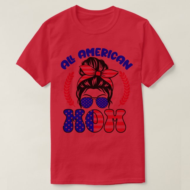 Alla amerikanska solglasögon i MAMMA USA för match T Shirt (Design framsida)