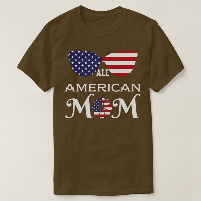Alla amerikanska solglasögon i MAMMA USA för match T Shirt (Design framsida)