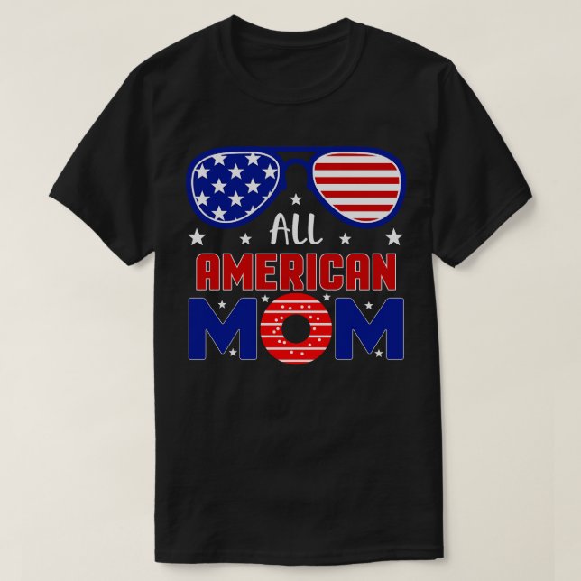 Alla amerikanska solglasögon i MAMMA USA för match T Shirt (Design framsida)