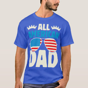Alla amerikanska solglasögon i pappa USA för match T Shirt