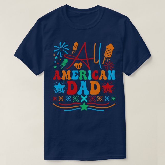 Alla amerikanska solglasögon i pappa USA för match T Shirt (Design framsida)