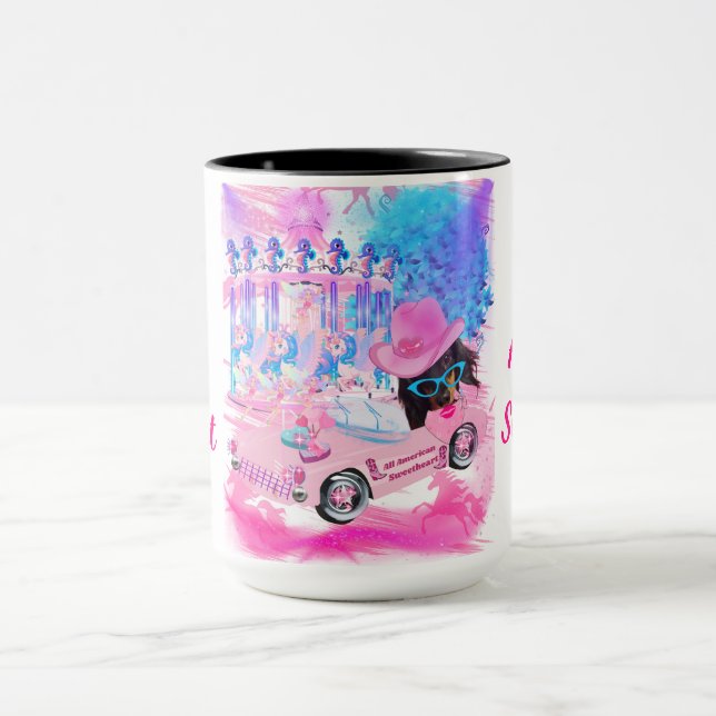 Alla amerikanska sötma två-tonkaffe Mugg (Center)