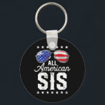 Alla amerikanska Syrran 4:e juli-familjerelaterade Nyckelring<br><div class="desc">Alla amerikanska Syrran 4:e juli-familjekatslungor</div>