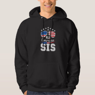 Alla amerikanska Syrran 4:e juli-matchande familj Hoodie