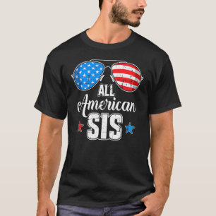 Alla amerikanska Syrran USA:s Flagga för matchande T Shirt