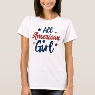 Alla amerikanska tjejstjärnor t shirt