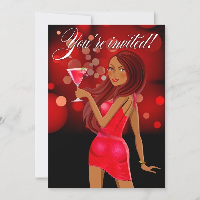 Alla ändamål Parti Firande röd Inbjudningar (Framsida)