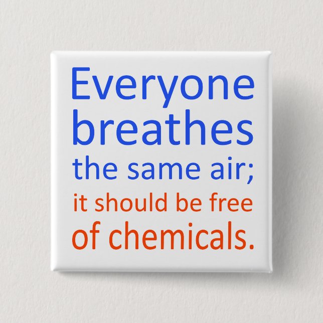 Alla andas den samma luften; knapp (Framsida)