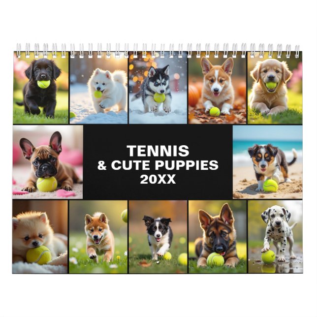 Alla år 🎾 12 Månader av Svansviftande Tennisförtj Kalender (Omslag)