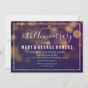 ALLA ÅR - Bröllopsjubileum Ljuss Invitation Inbjudningar