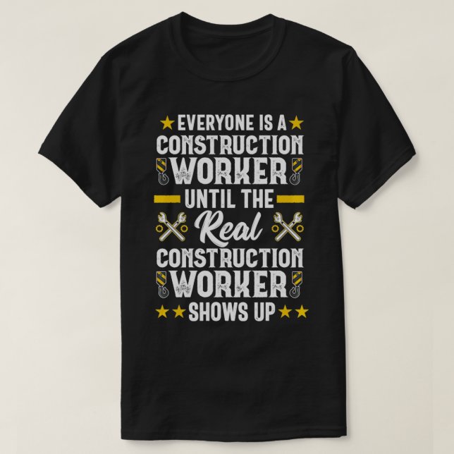 Alla är en byggarbetare på entreprenör. t shirt (Design framsida)