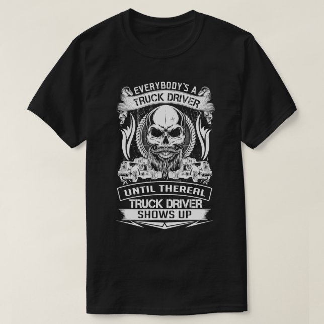 Alla är en Lastbil-drivrutin för Lastbil Manar T Shirt (Design framsida)