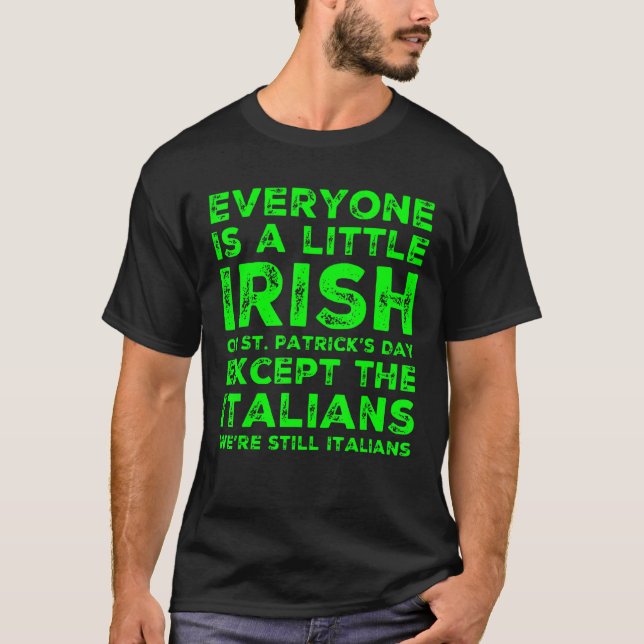 Alla är en liten irländare på St. Patrick's Day Ex T Shirt (Framsida)