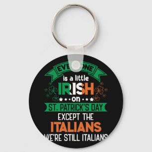 Alla är en liten irländare på St. Patrick's Day Nyckelring