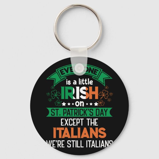 Alla är en liten irländare på St. Patrick's Day Nyckelring (Framsida)