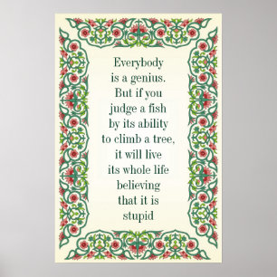 Alla är ett geni. Men om man dömer en fisk efter Poster