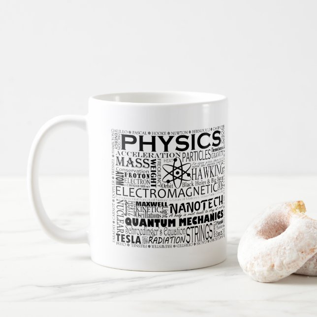 Alla är förvirrade av Quantum Physics Quote Kaffemugg (Med munk)