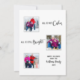 Alla är inte Lugn Alla är fortfarande ljusnyttigt Julkort