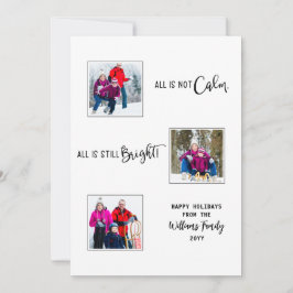 Alla är inte Lugn Alla är fortfarande ljusnyttigt Julkort