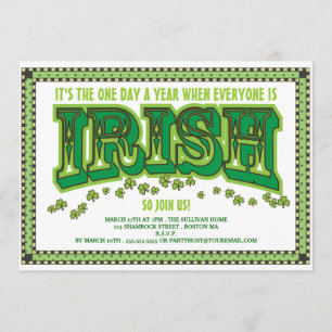 Alla är Irish St. Patrick's Day Party Inbjudningar