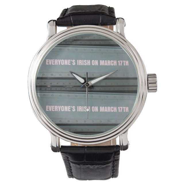 Alla är iriska... armbandsur (Framsida)