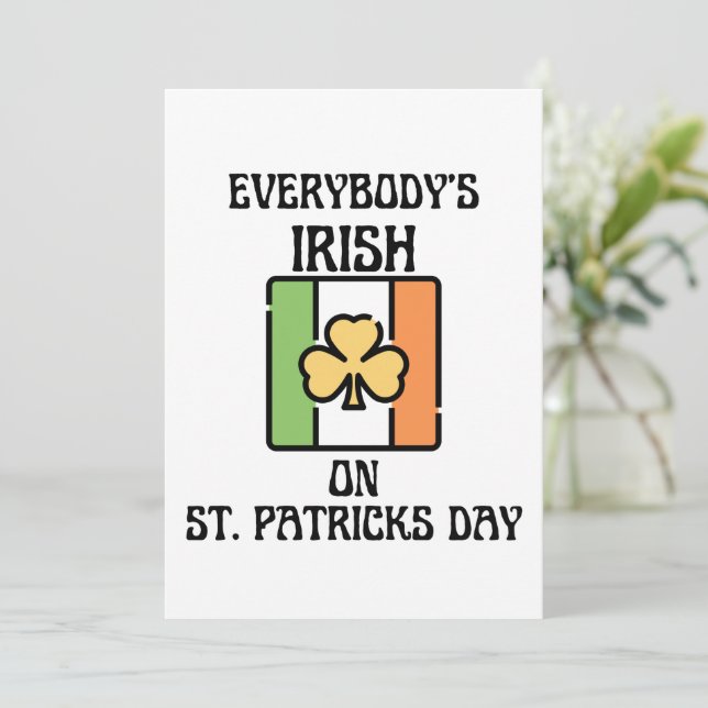 Alla är irländare på St. Patricks dag Julkort (Stående Fram)