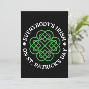 Alla är irländska på St Patricks Day Julkort