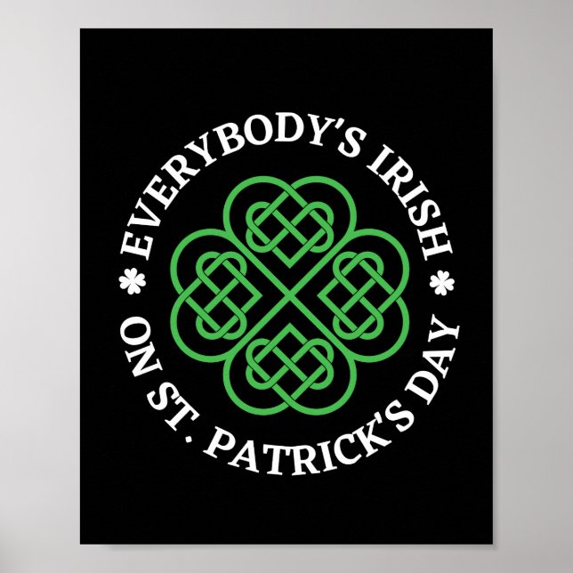 Alla är irländska på St patricks day Poster (Framsidan)
