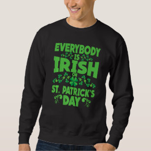 Alla är irländska på St patrick's day, St Paddy Lång Ärmad Tröja