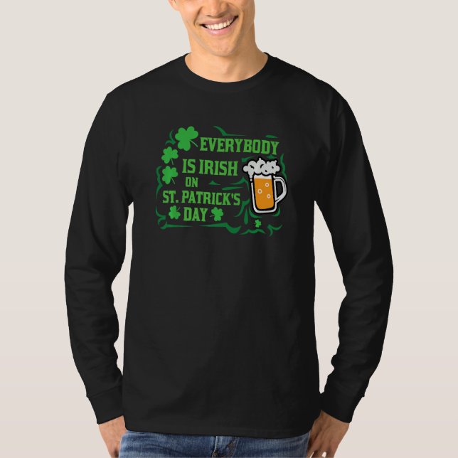 Alla är irländska på St patrick's day, St Paddy T Shirt (Framsida)