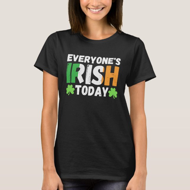 Alla är irrande idag, st patrick's day Paddygre T Shirt (Framsida)