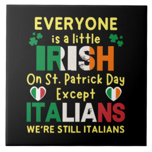 Alla är lite irländska på St Patricks dag Kakelplatta