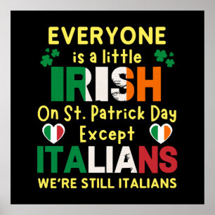 Alla är lite irländska på St Patricks dag Poster