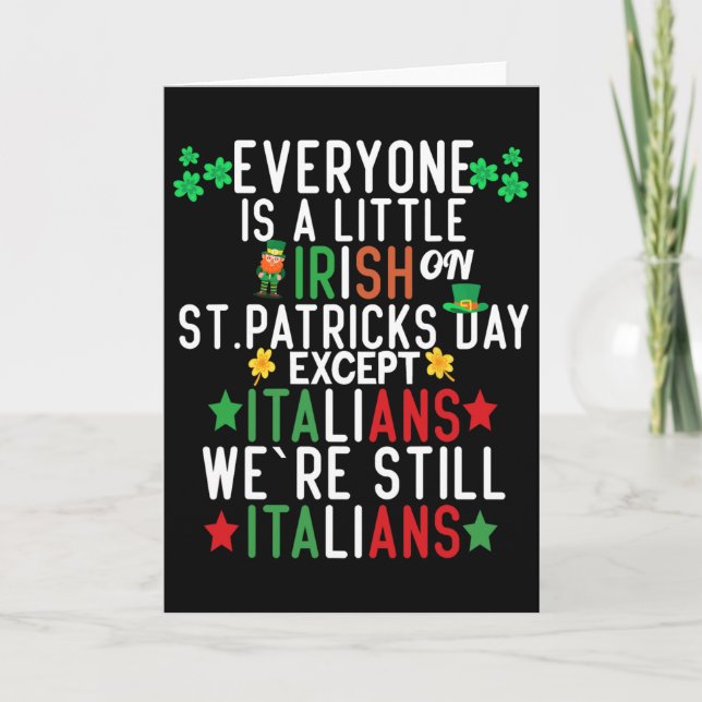 Alla är lite irländska på St. Patrick's Day föruto Kort (Framsida)