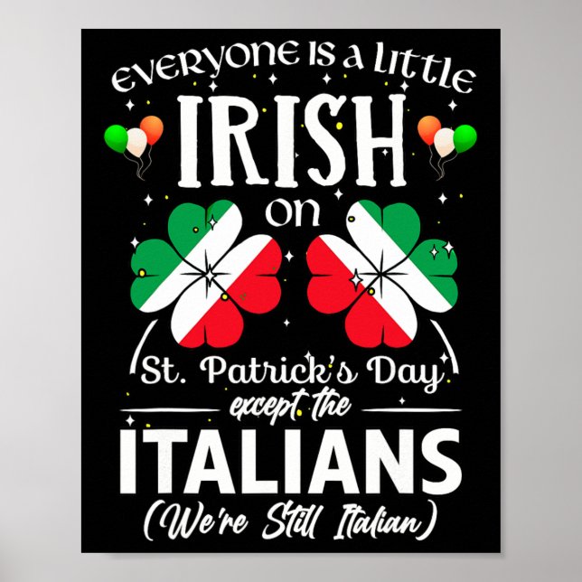 Alla är lite irländska på St. Patricks Day förutom Poster (Framsidan)