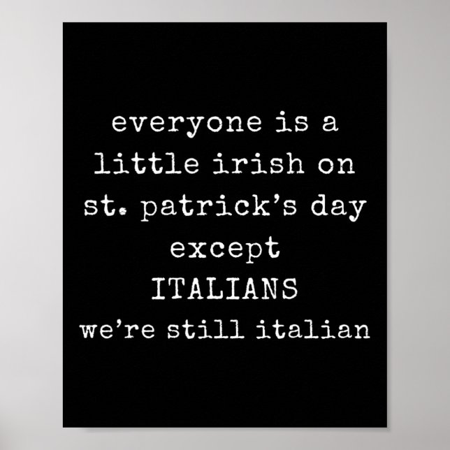 Alla är lite irländska på St Patrick's Day förutom Poster (Framsidan)