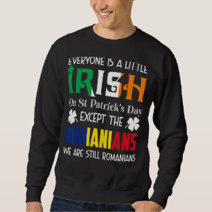 Alla är lite irländska på St patricks day Roma Lång Ärmad Tröja