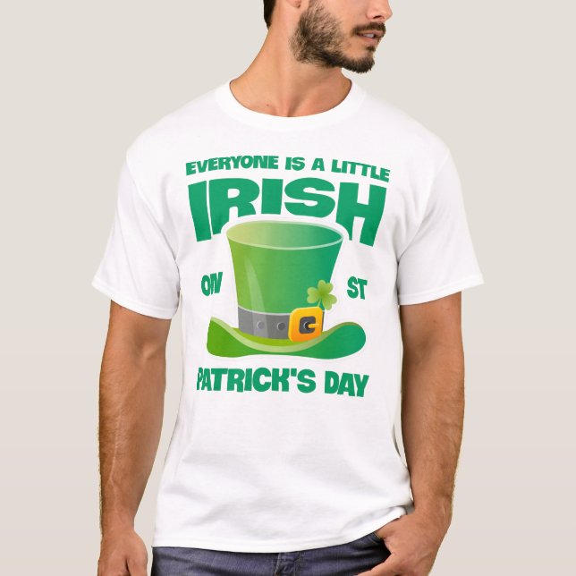 Alla är lite irländska på St. Patrick's Day T Shirt (Framsida)