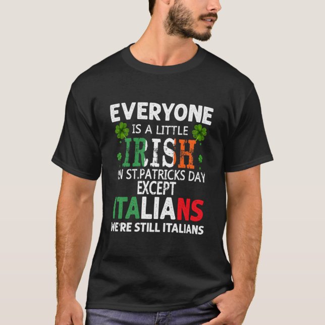Alla är lite irländska på St. Patrick's Day utom T Shirt (Framsida)