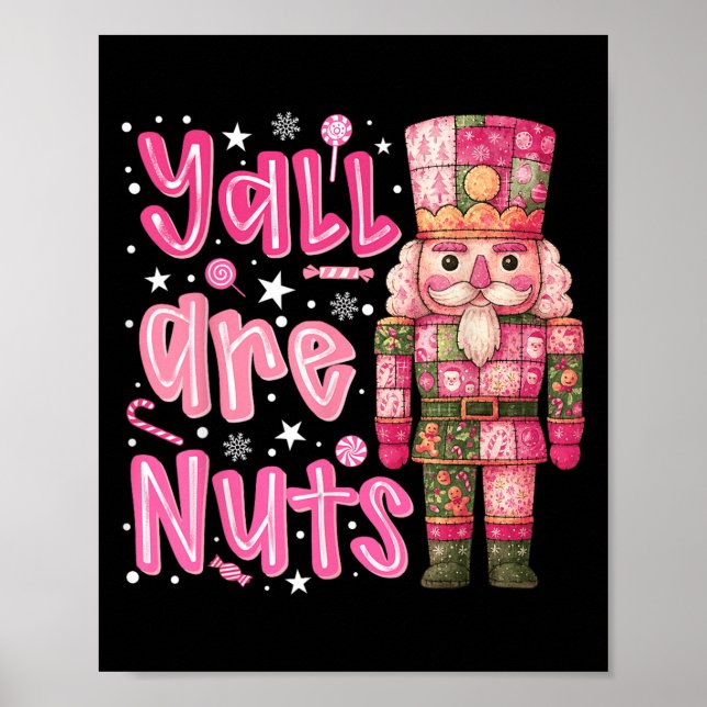 Alla är Nöt Nutcracker God jul Funny Xm Poster (Framsidan)