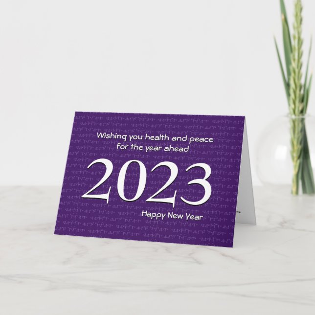 Alla år PURPUR Semaphore | GOTT NYTT ÅR 2023 Helgkort (Framsida)