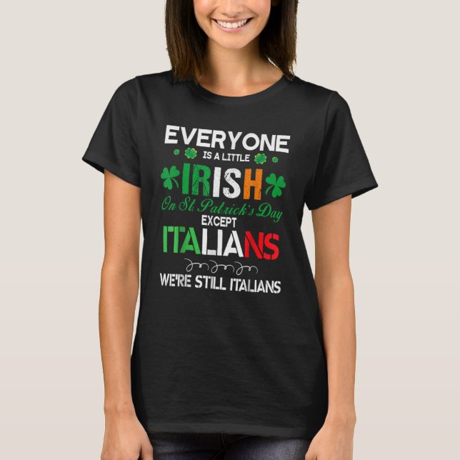 Alla är små iriska på Patrick Day T Shirt (Framsida)
