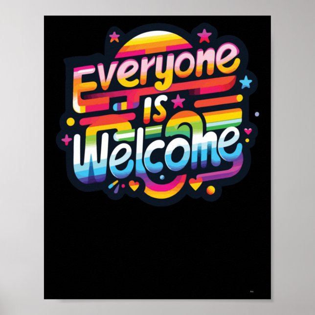Alla är välkomna-etikett1 poster (Framsidan)