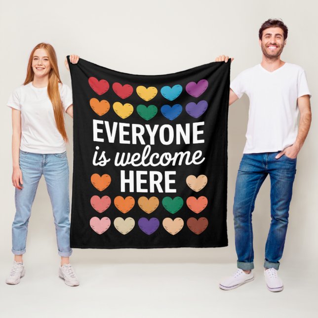 Alla är välkomna här HBTQ Fleecefilt (På plats)