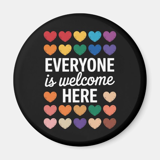 Alla är välkomna här HBTQ Magnet (Framsidan)