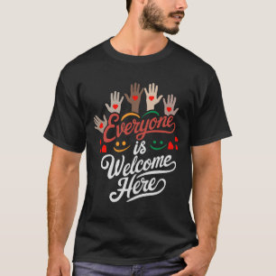 Alla är välkomna här Idaho Lärare T-Shirt