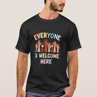 Alla är välkomna här Idaho lärarstöd T Shirt