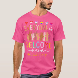 Alla är välkomna här rådgivare t shirt