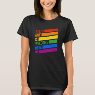 Alla är välkomna här t shirt